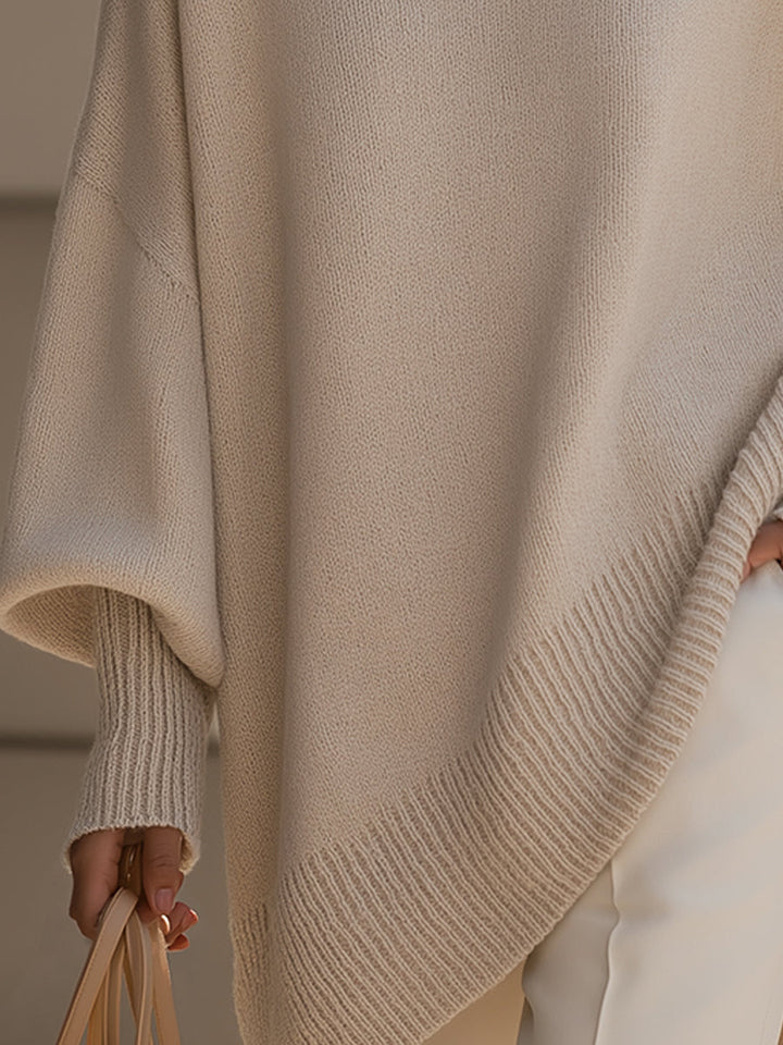 Knit Poncho with Soft Draped Fit, 7 Colors 4