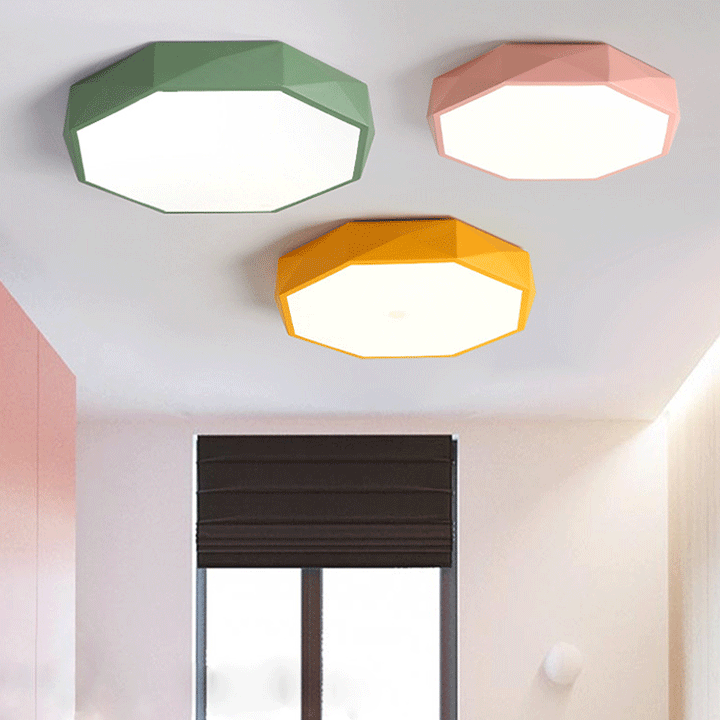 Modern Abstract LED Ceiling Light in Scandinavian Style, Flush Mount, 3 Sizes 1