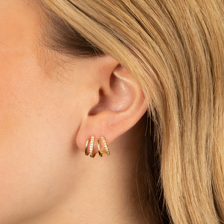 Sparkling 4-Claw Stud Earrings, Lightweight Hypoallergenic Everyday Jewelry 4