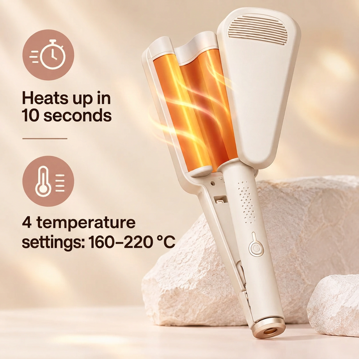 32 mm Wave Iron with 4 Temperature Settings and Ionic Technology 12