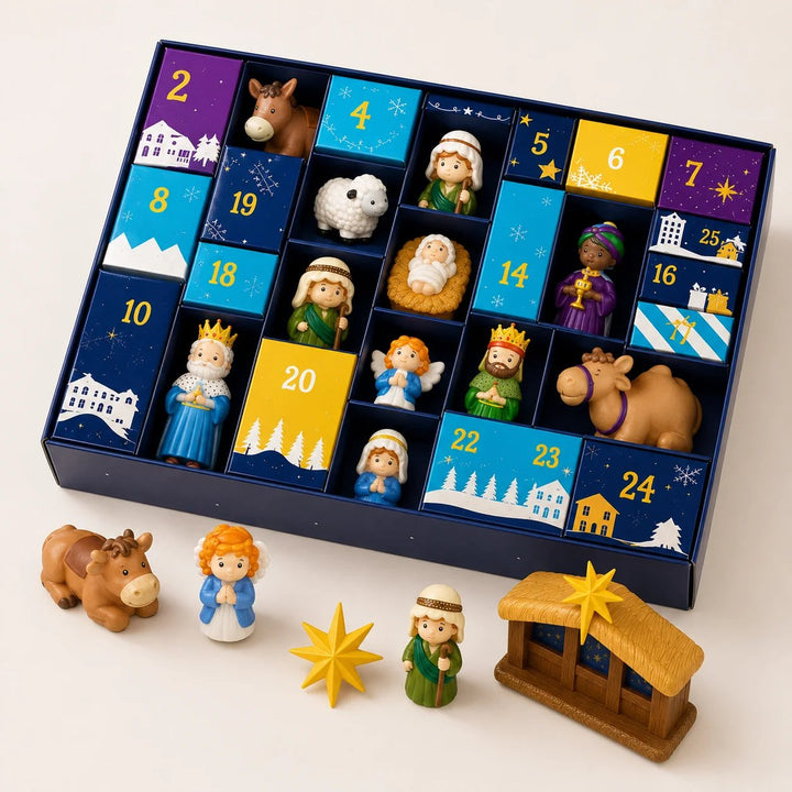 Nativity Advent Calendar for Kids with 25 Figures and Scene Pieces 5