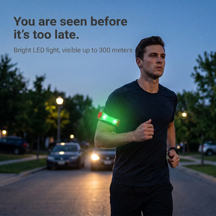 Rechargeable LED Light-Up Sports Armband for Night Running and Cycling 2