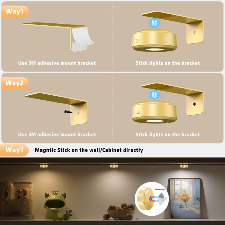Adjustable Magnetic Picture Light | LED Touch & Remote, RGB/White, USB 8