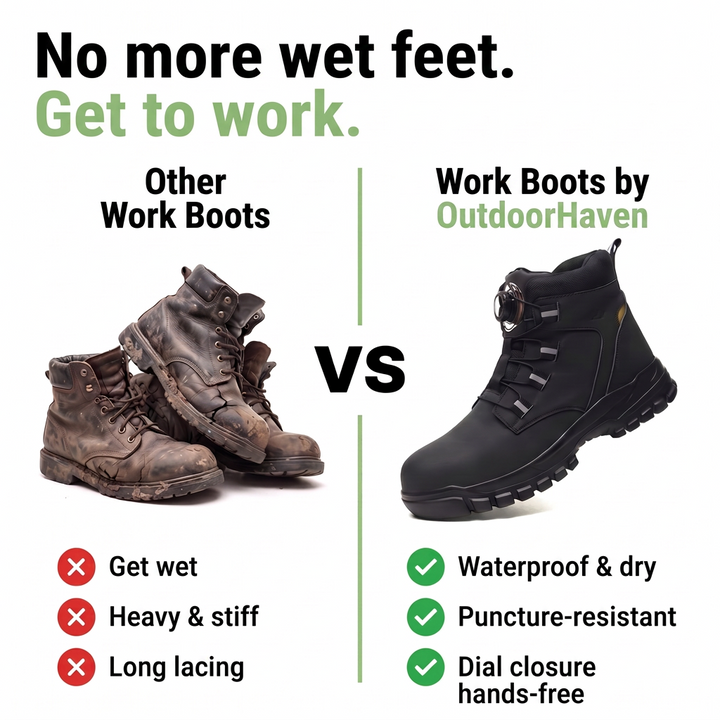 Waterproof Work Boots with Twist Closure and Steel Toe, Women and Men 4