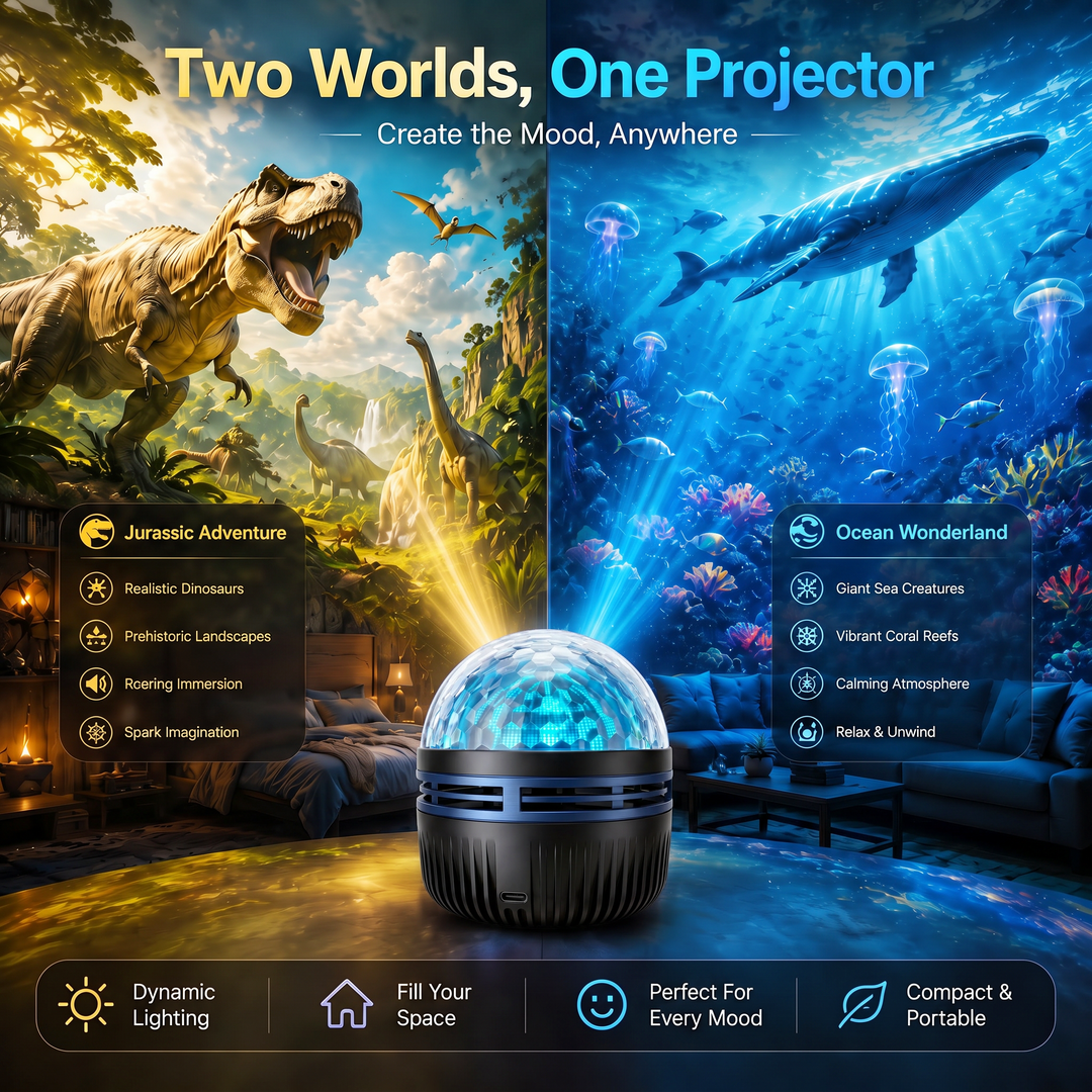 360° Dynamic Galaxy Sky Projector Night Light with Gooseneck and USB Power 5