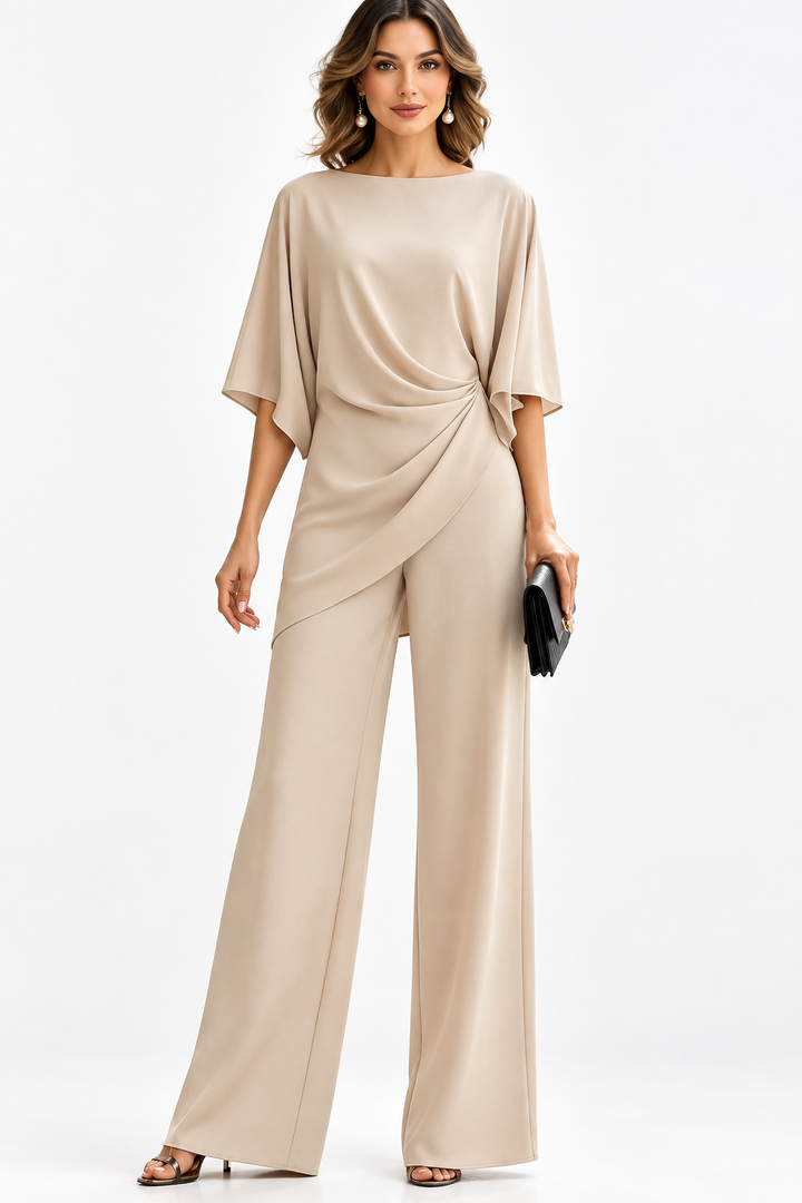 Women's Draped Waist Two-Piece Set