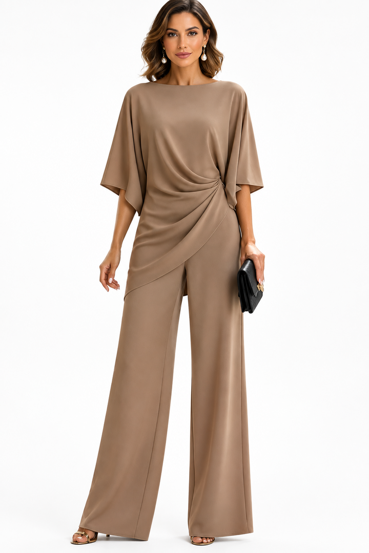 Women's Draped Waist Two-Piece Set
