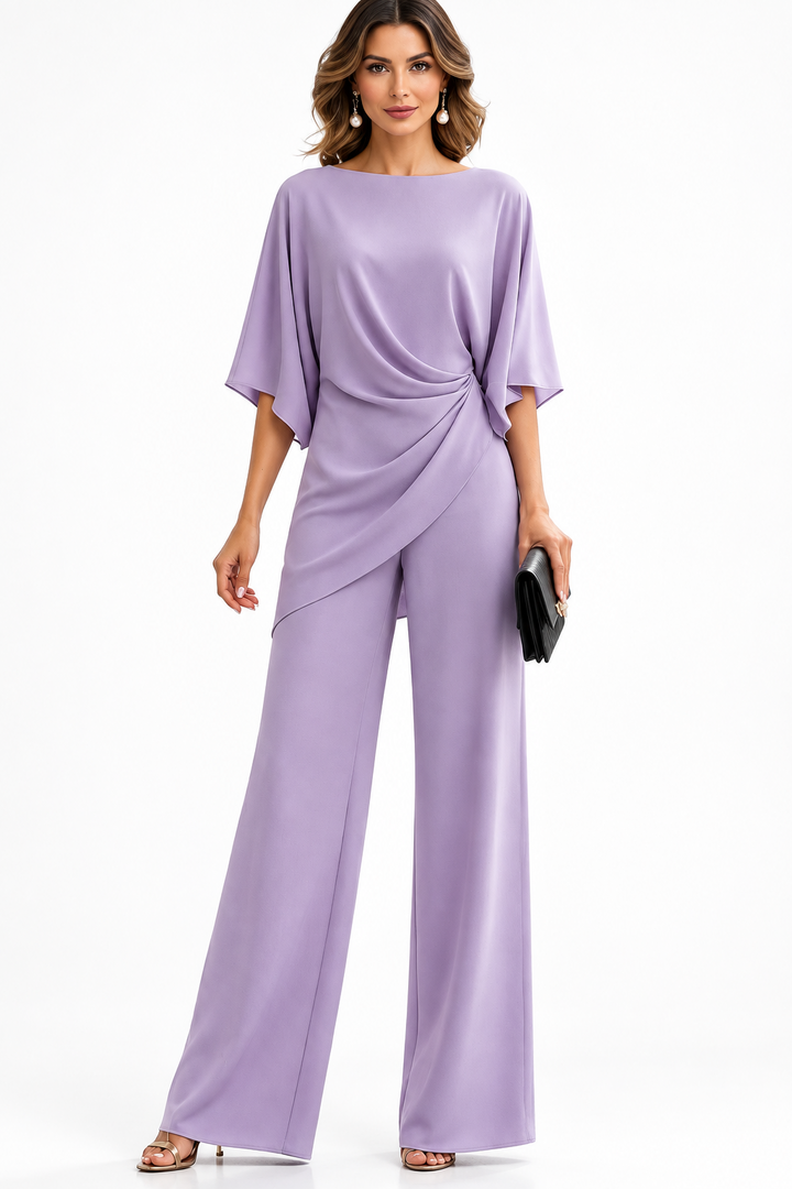 Women's Draped Waist Two-Piece Set