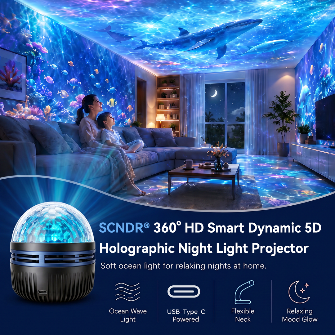 360° Dynamic Galaxy Sky Projector Night Light with Gooseneck and USB Power 7