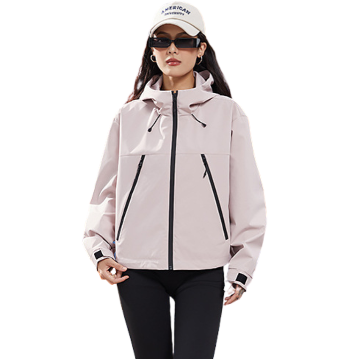 Women's Short Trekking Jacket, 3-Layer Waterproof Shell, Adjustable Hem 9