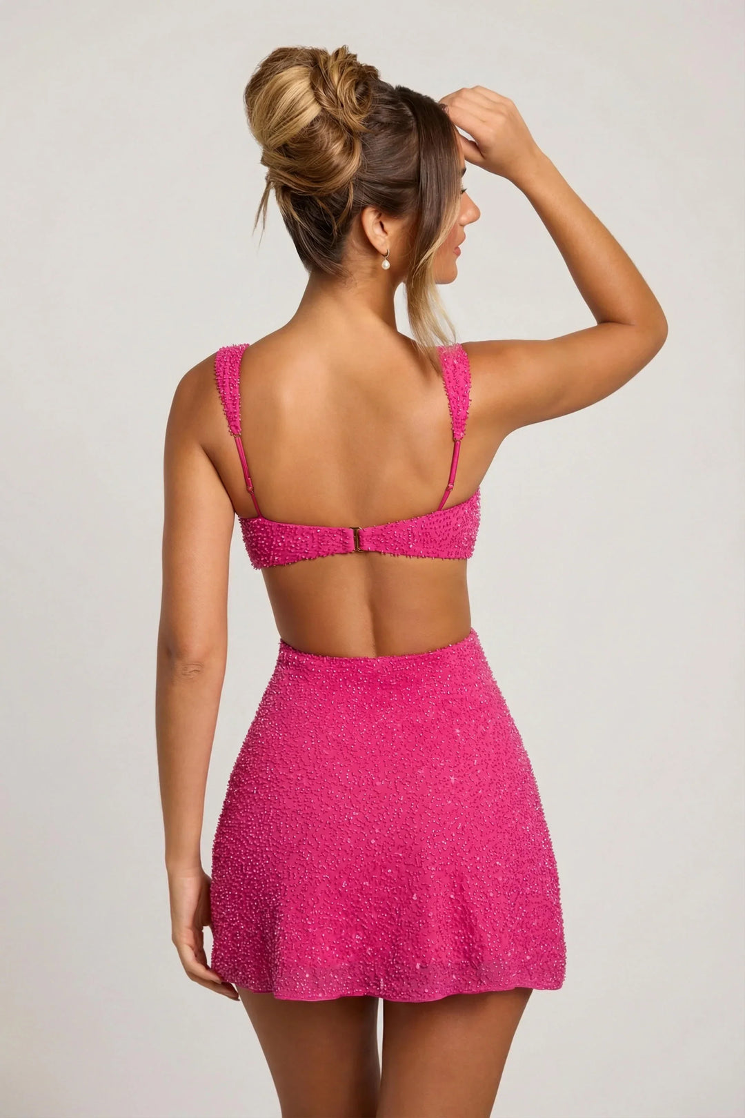 Embellished Cut-Out Mini Dress 3
