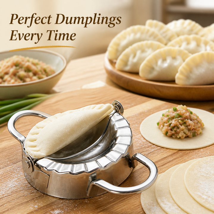 Stainless Steel Dumpling Mold and Dough Cutter Set, 2 Pieces 1
