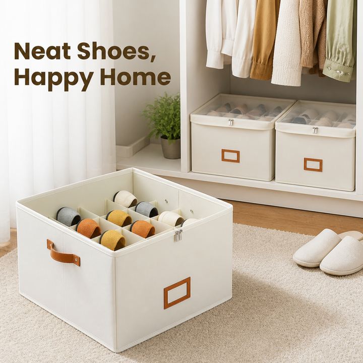 Foldable Shoe Organizer — Breathable, Space-Saving Closet Storage 1