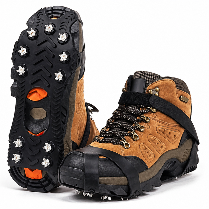 11-Spike Stainless Steel Ice Cleats for Shoes and Boots (Pair) 1