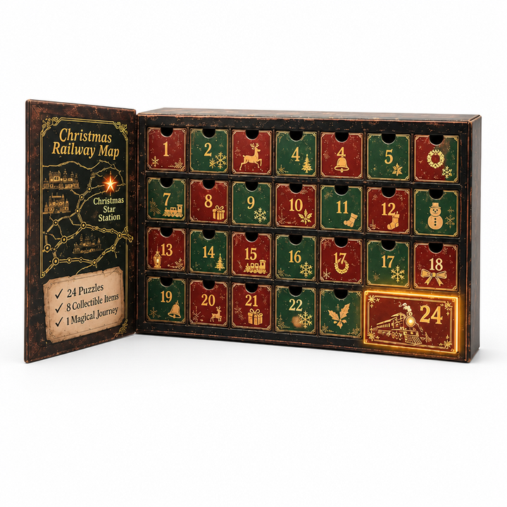 24-Day Escape Room Puzzle Advent Calendar with 6 Mystery Themes 1