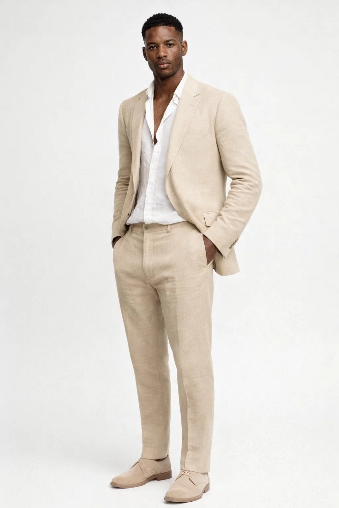 Men's Tailored Two-Piece Blazer and Pants Smart Suit 3