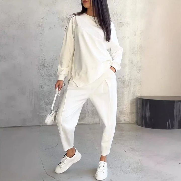 Two-Piece Set: Long-Sleeve Casual Sweatshirt and Jogger Pants 1