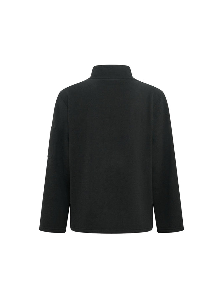 Men's Full-Zip Fleece Jacket with Stand Collar - Windproof, Stretch Fit 12