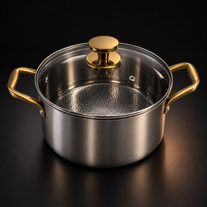 Titanium Cooking Pot with Lid, PFAS-Free, Chemical-Coating Free 1
