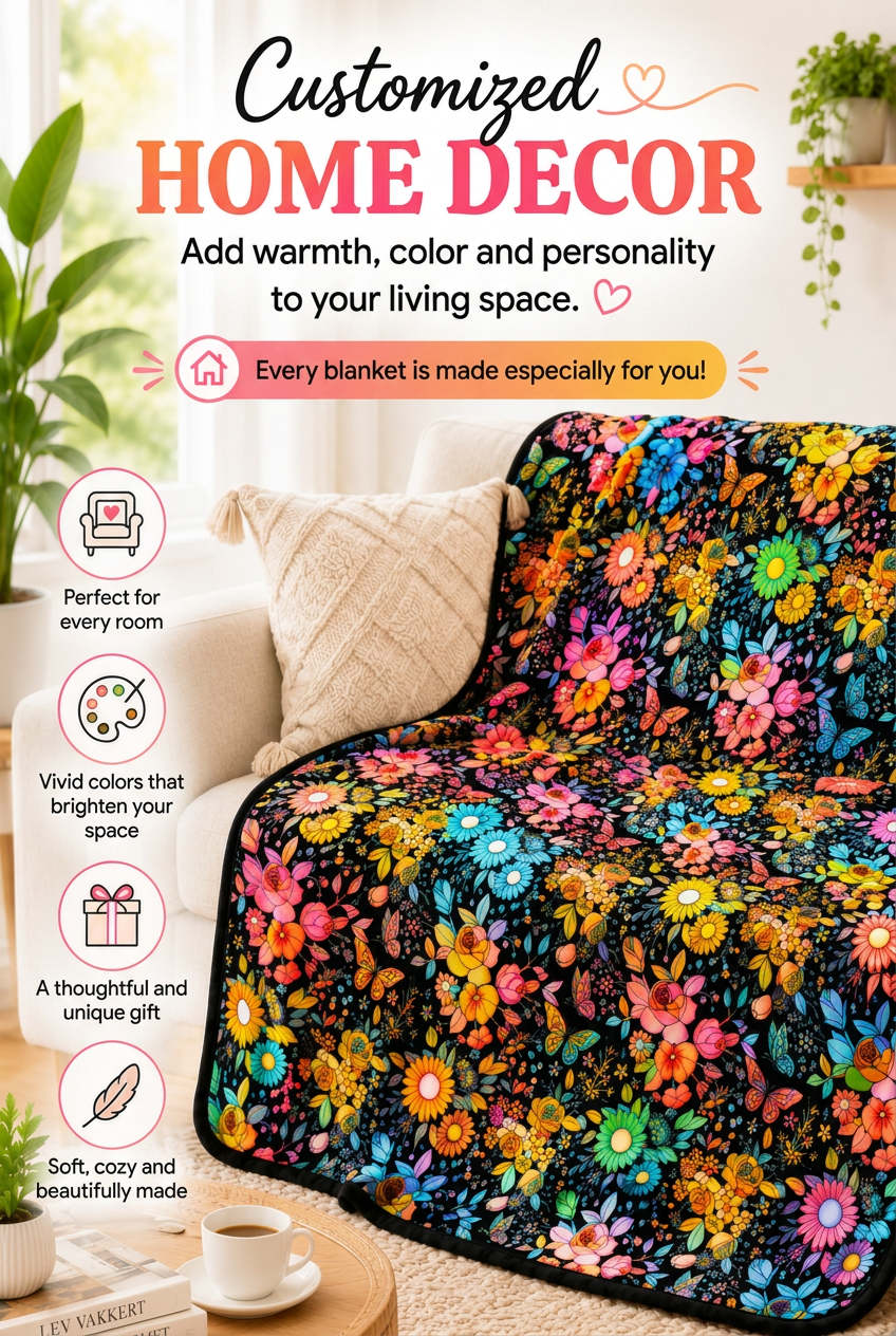 Color-In Cozy Blanket with Fabric Markers, Soft Velvety Throw 2