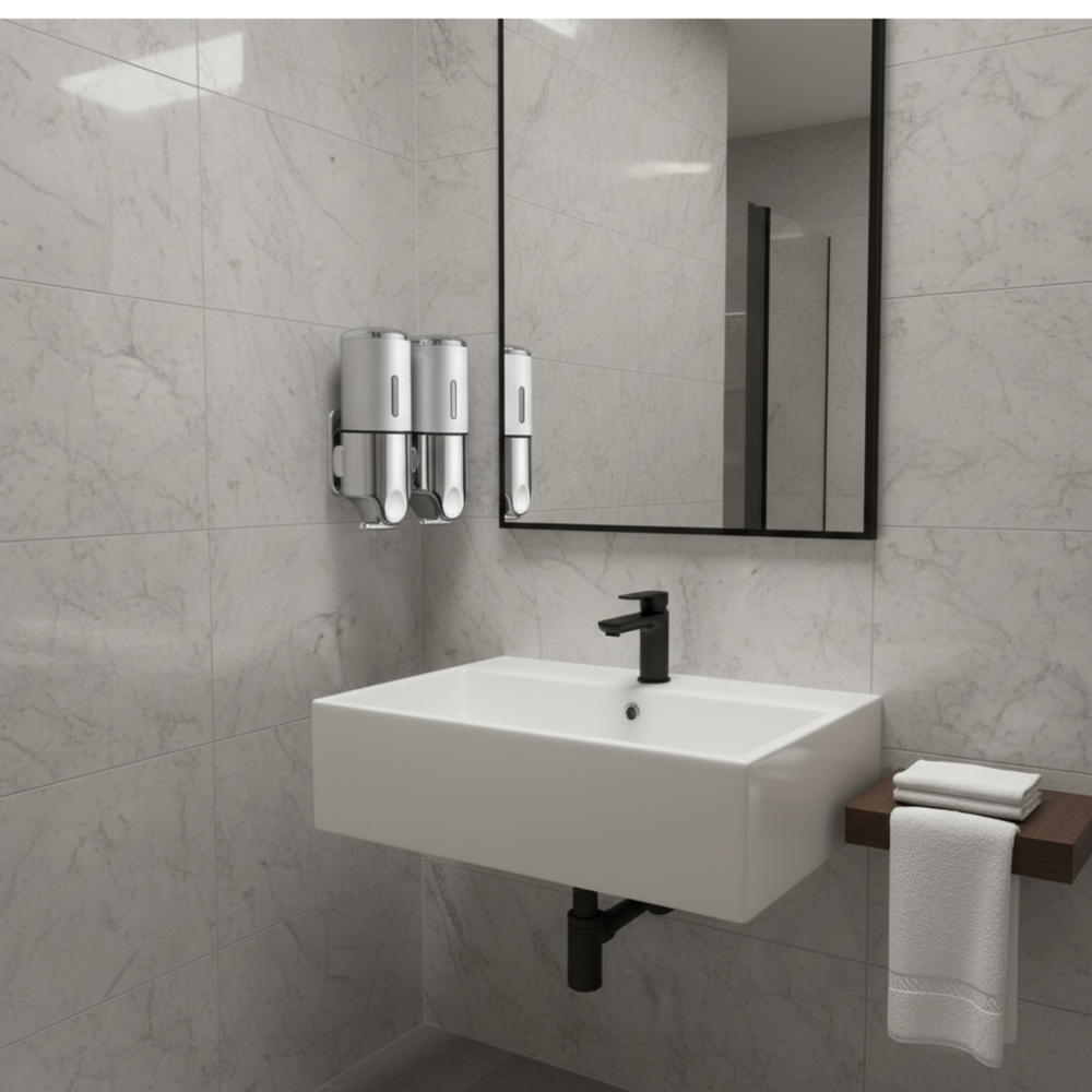 Wall-Mounted Brass Soap Dispenser | Stylish Fit for Bath & Kitchen 2
