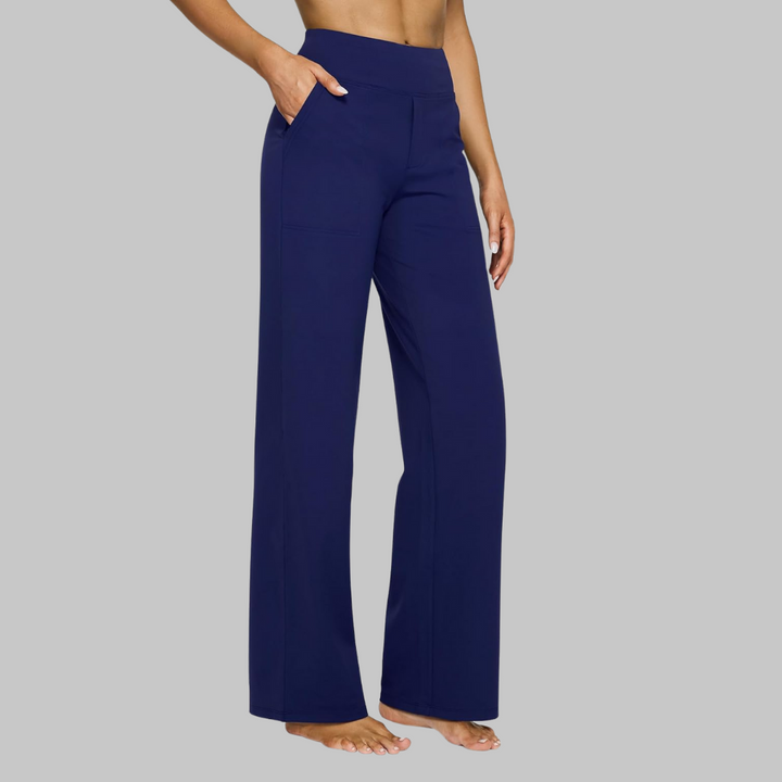 Women's High-Waist Stretch Pants, Soft Breathable Straight-Leg Fit 12