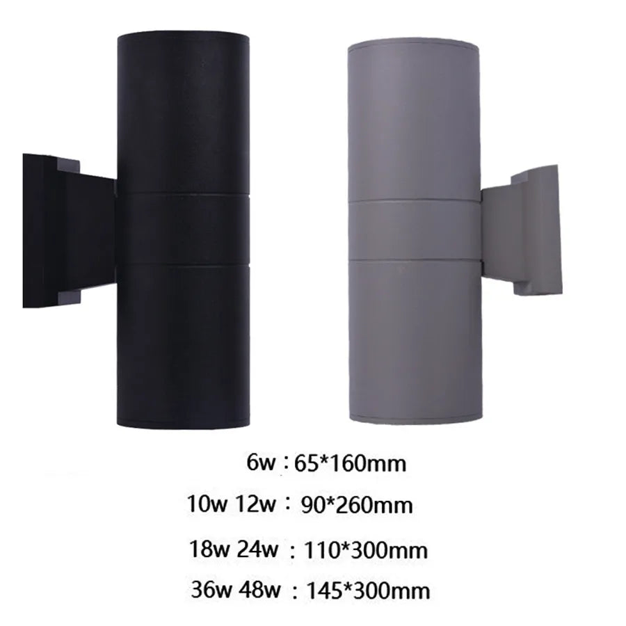 Modern Black LED Outdoor Wall Light for Patio, Garden and Entryway 4
