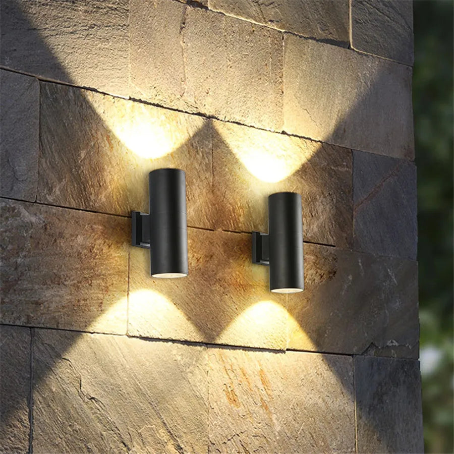 Modern Black LED Outdoor Wall Light for Patio, Garden and Entryway 2
