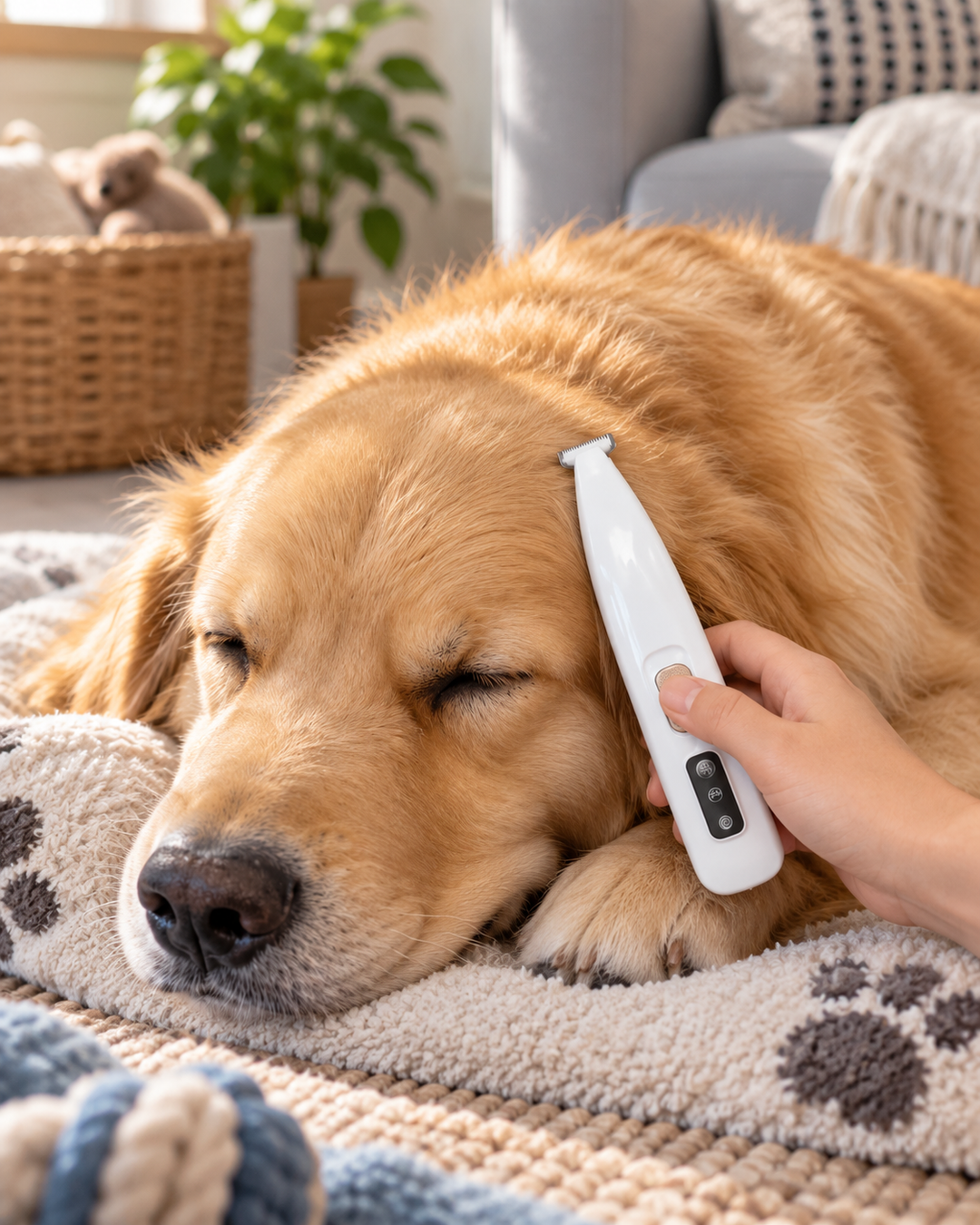 Cordless Pet Grooming Trimmer, Quiet Rechargeable with LED Light 10