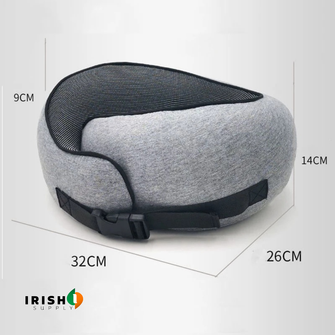 Front-Support Travel Neck Pillow with Memory Foam and Clasp for Sleeping on Planes 9
