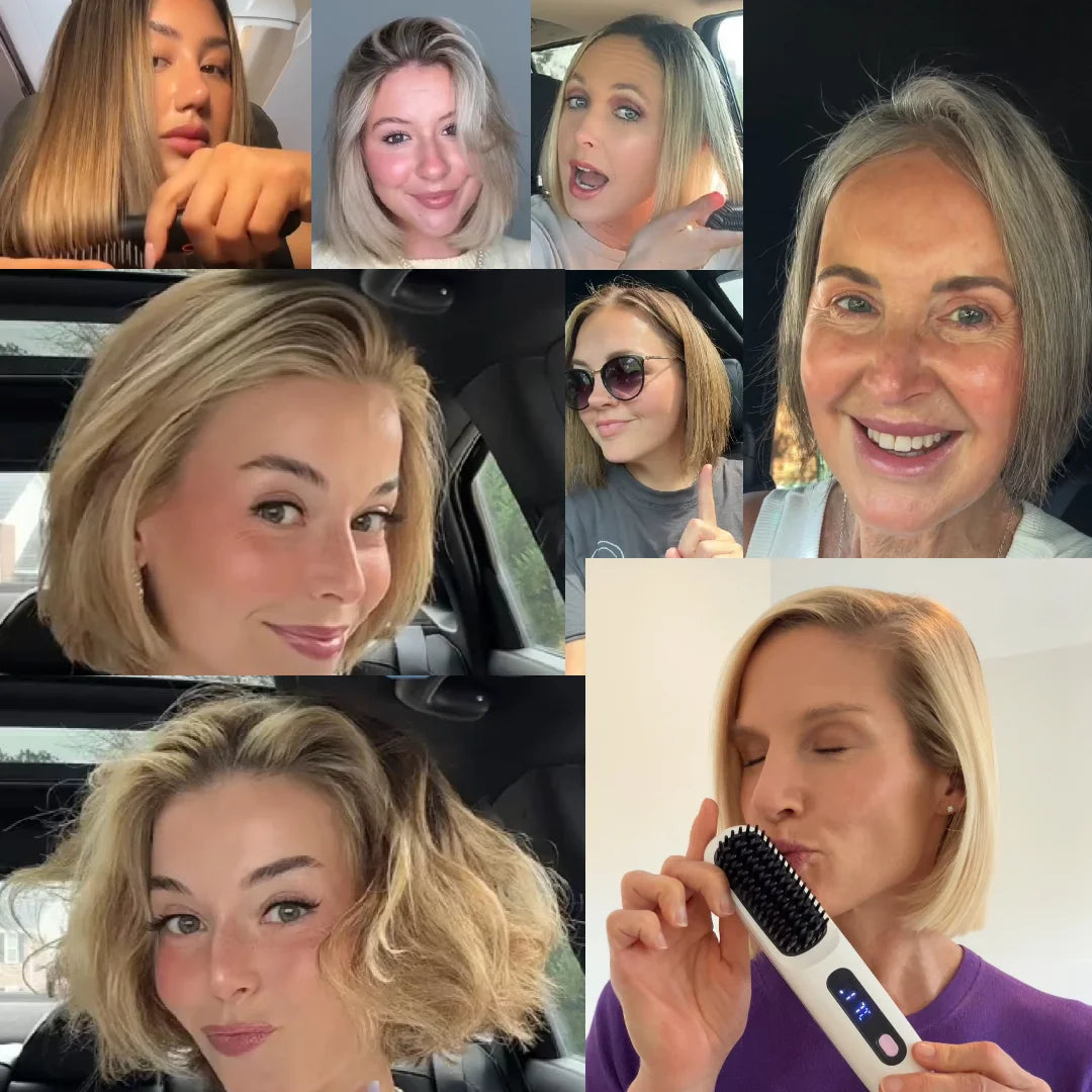 Cordless Heated Styling Brush for Short Hair, Bangs and Nape 3