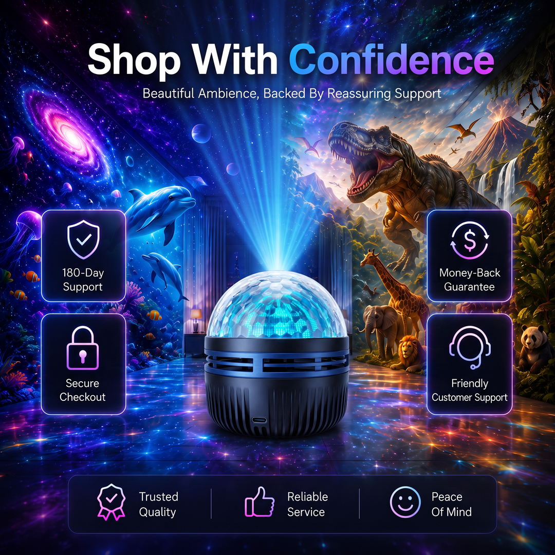 360° Dynamic Galaxy Sky Projector Night Light with Gooseneck and USB Power 12