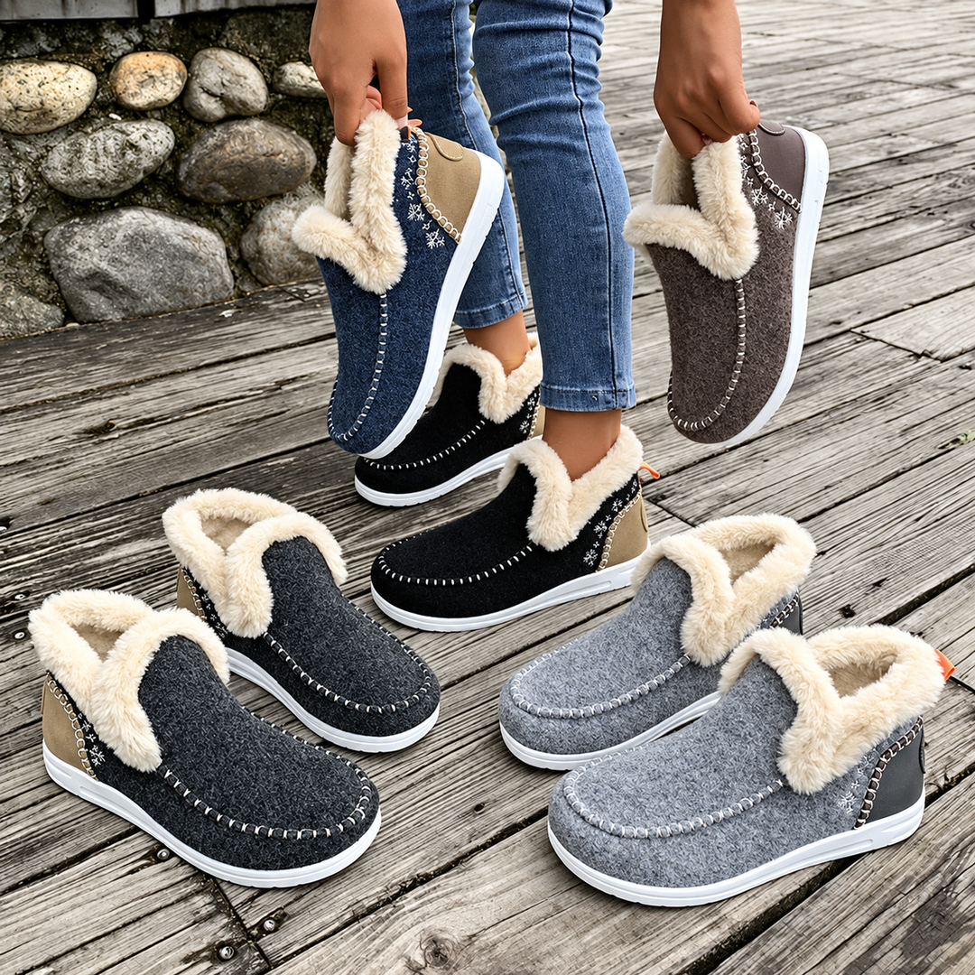 Women's Plush-Lined Slip-On Sneakers 6