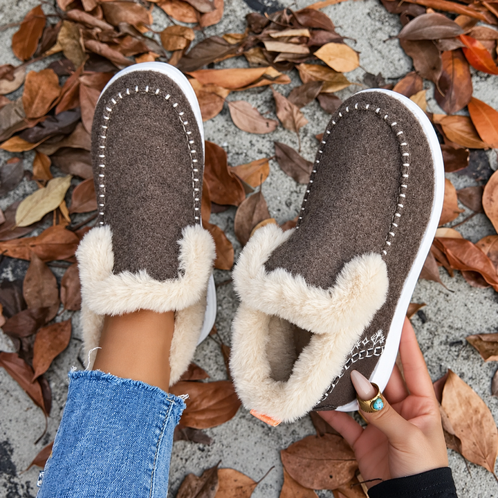 Women's Plush-Lined Slip-On Sneakers 8