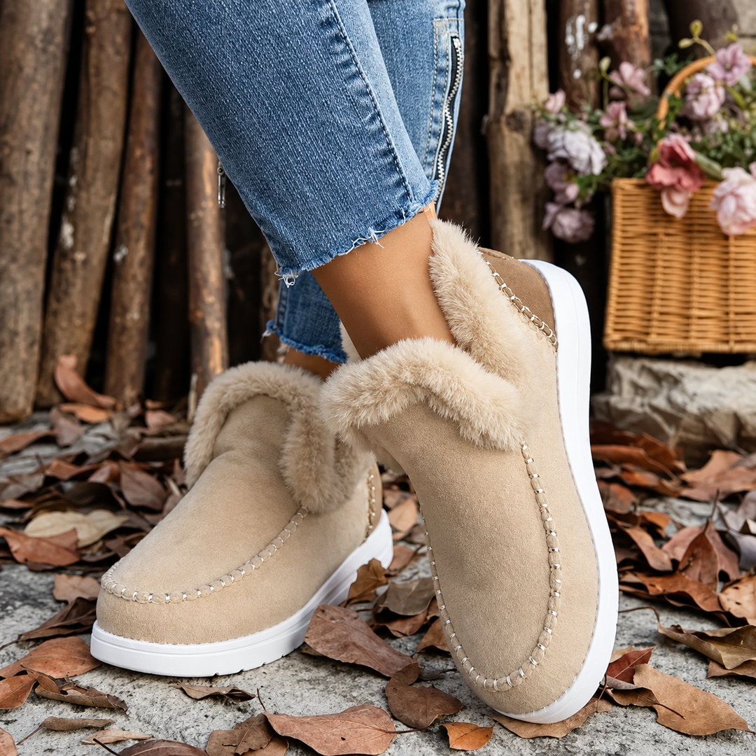 Women's Plush-Lined Slip-On Sneakers 9