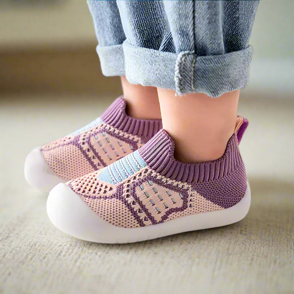Baby Shoes with Snug Elastic Fit, Non-Slip Soles, Breathable Mesh, Ages 0-4 10