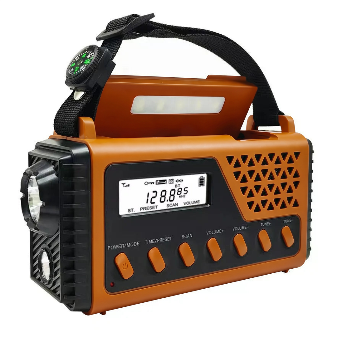 Emergency Weather Radio with Hand Crank, Solar and USB-C Power, AM/FM/Shortwave 13