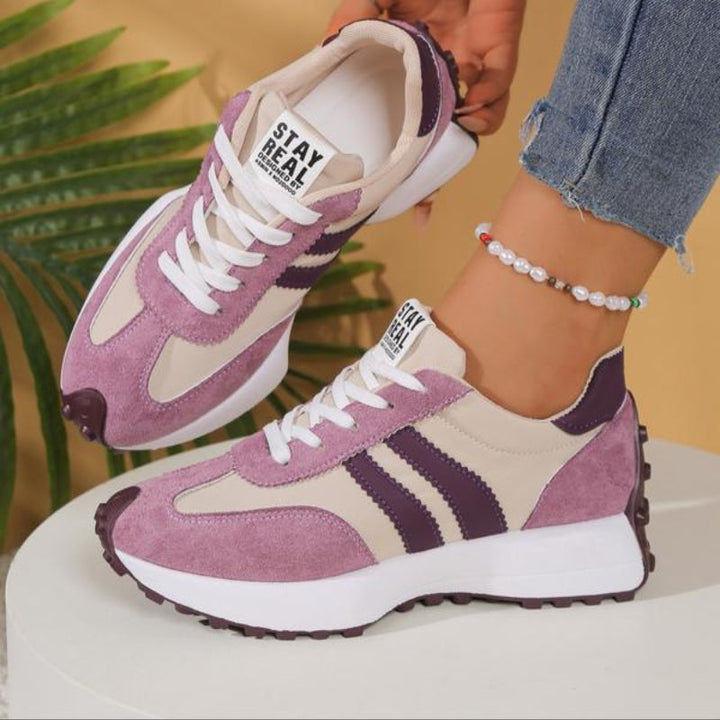 Women's Retro Platform Running Sneakers in Suede for Street Style 11