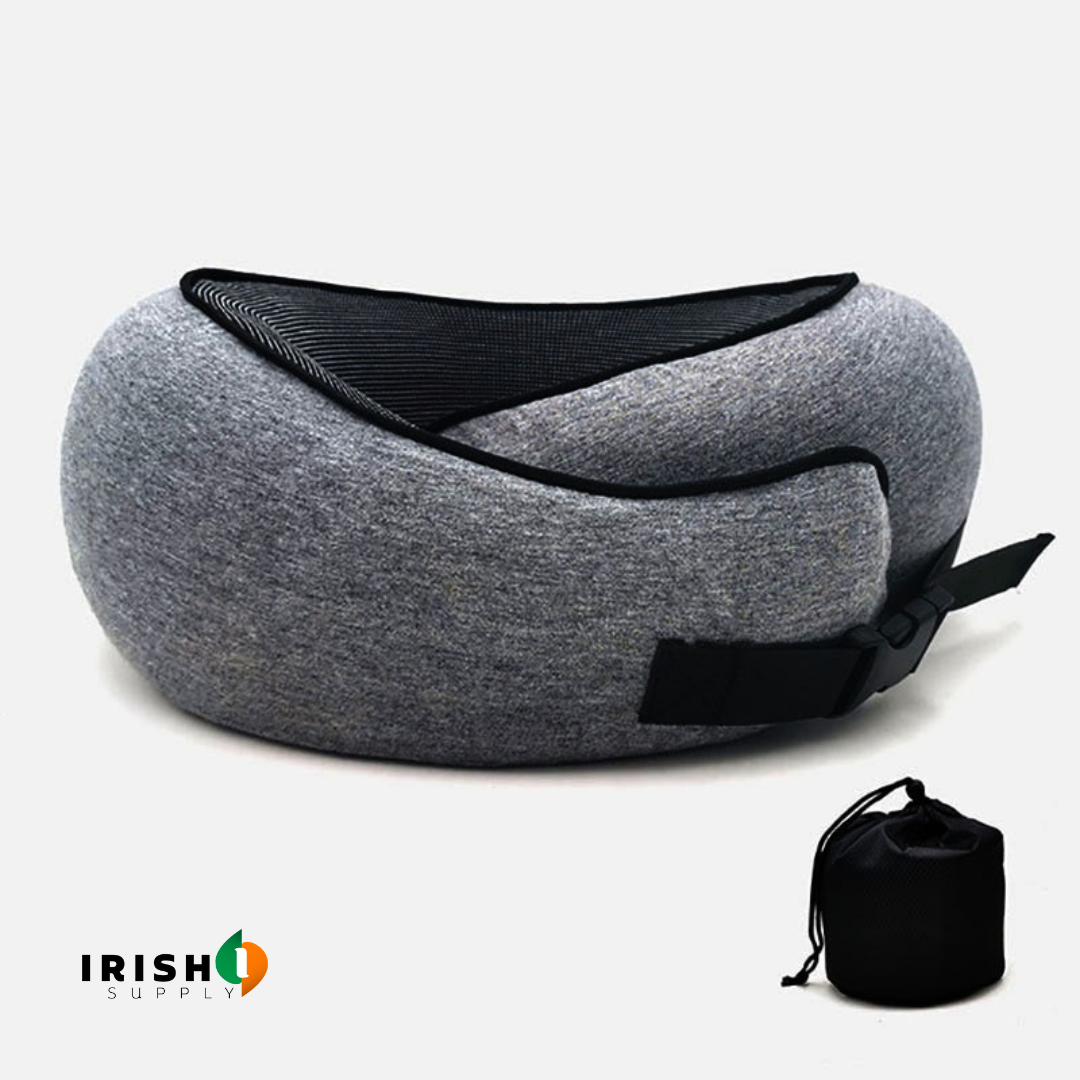 Front-Support Travel Neck Pillow with Memory Foam and Clasp for Sleeping on Planes 10
