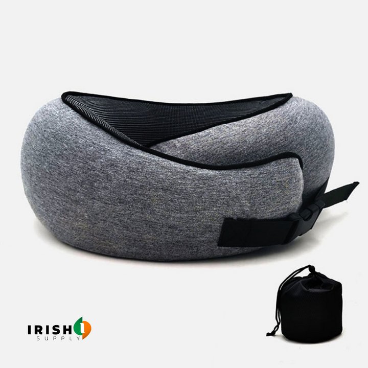 Front-Support Travel Neck Pillow with Memory Foam and Clasp for Sleeping on Planes 10