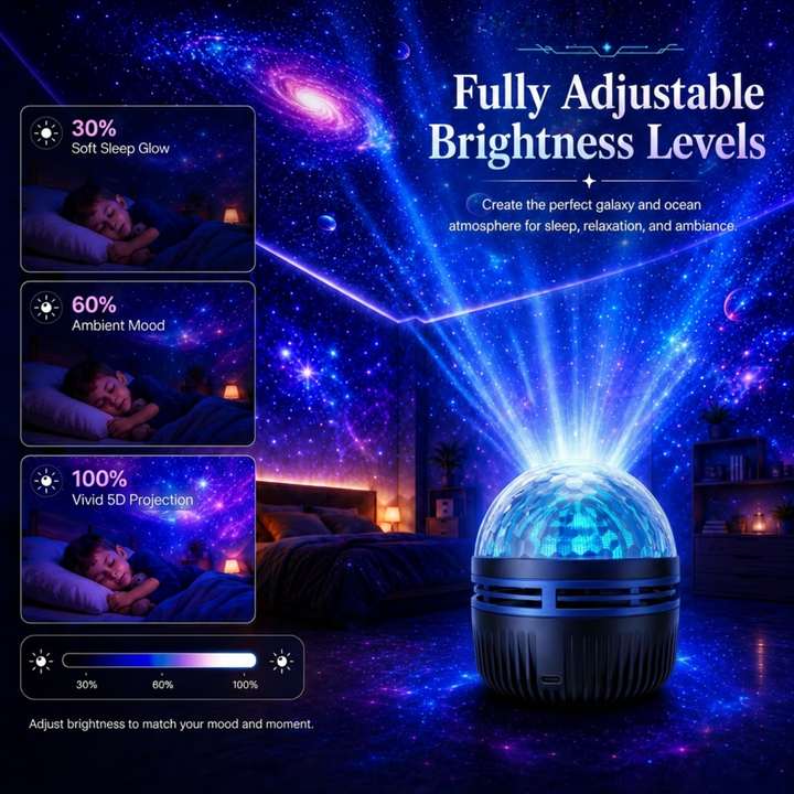 360° Dynamic Galaxy Sky Projector Night Light with Gooseneck and USB Power 11