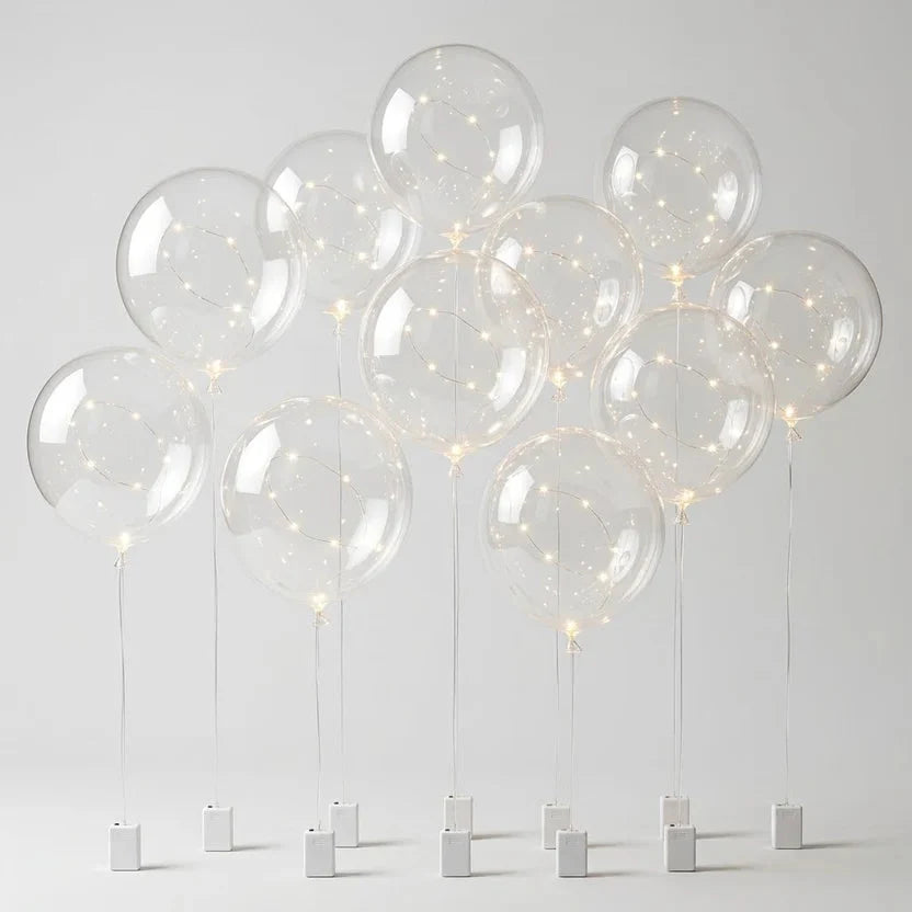 Glowing LED Balloon Set of 10 for Weddings, Birthdays and Garden Decor 8