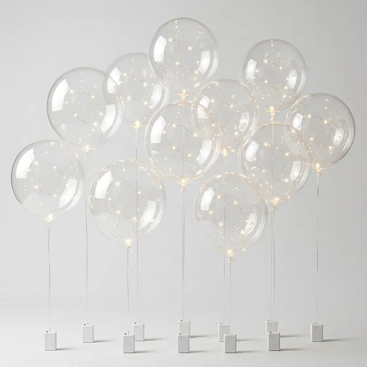 Glowing LED Balloon Set of 10 for Weddings, Birthdays and Garden Decor 8