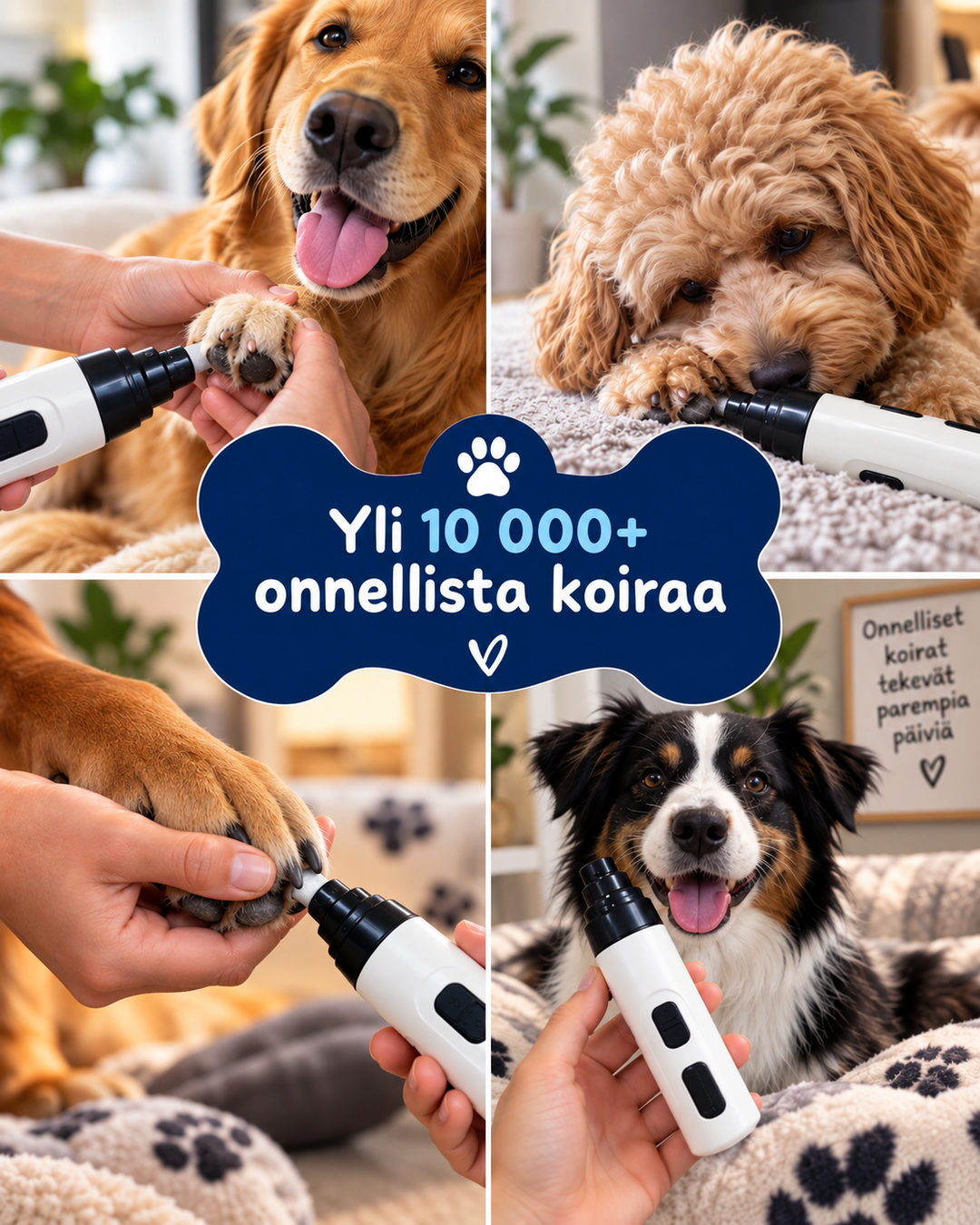 Quiet Pet Nail Grinder with 3 Diamond Grinding Heads 10