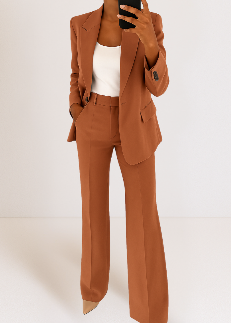 Women's Tailored Blazer & Pants Coord Lounge Set 4