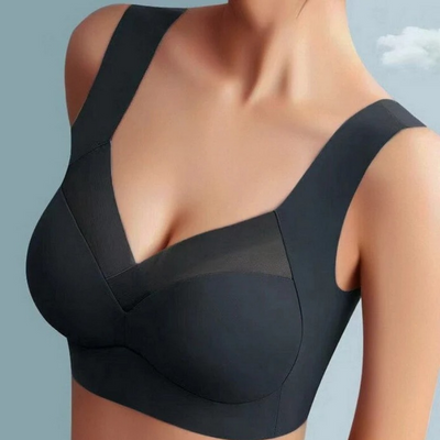 Strapless Seamless Comfort Bra with Breathable Stretch Fabric and Wide Back Band 16