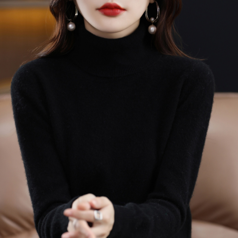 Women's 100% Cashmere Turtleneck Sweater – Soft Regular Fit Pullover 2