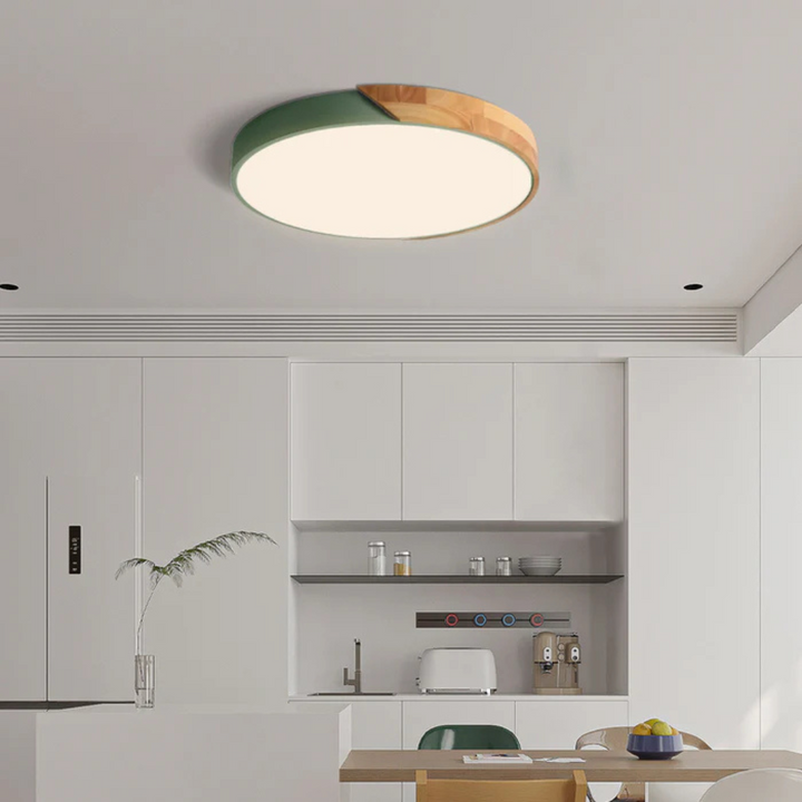 Delos Scandi Wood Ceiling Light | Natural LED Design Lamp 4