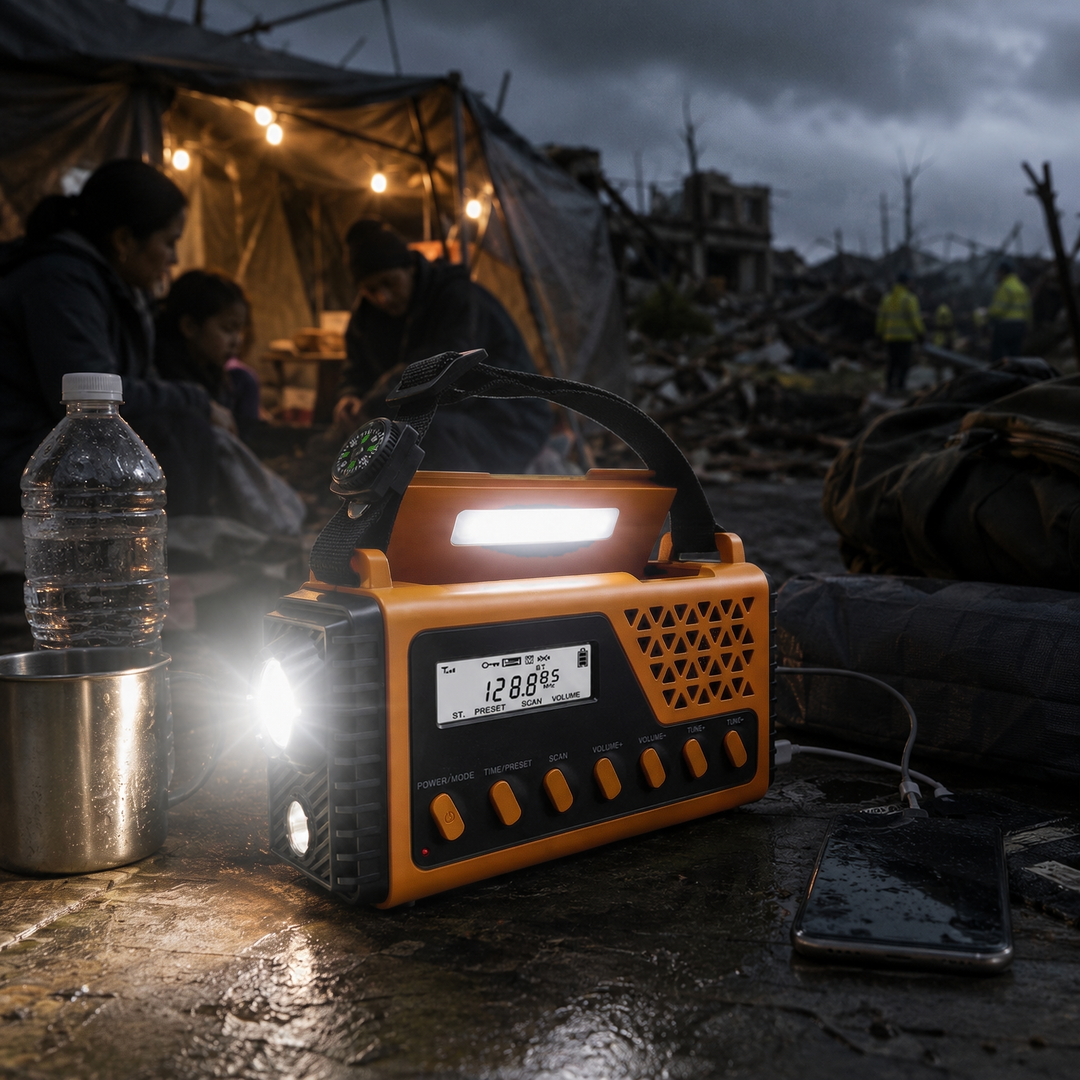 Emergency Weather Radio with Hand Crank, Solar and USB-C Power, AM/FM/Shortwave 15