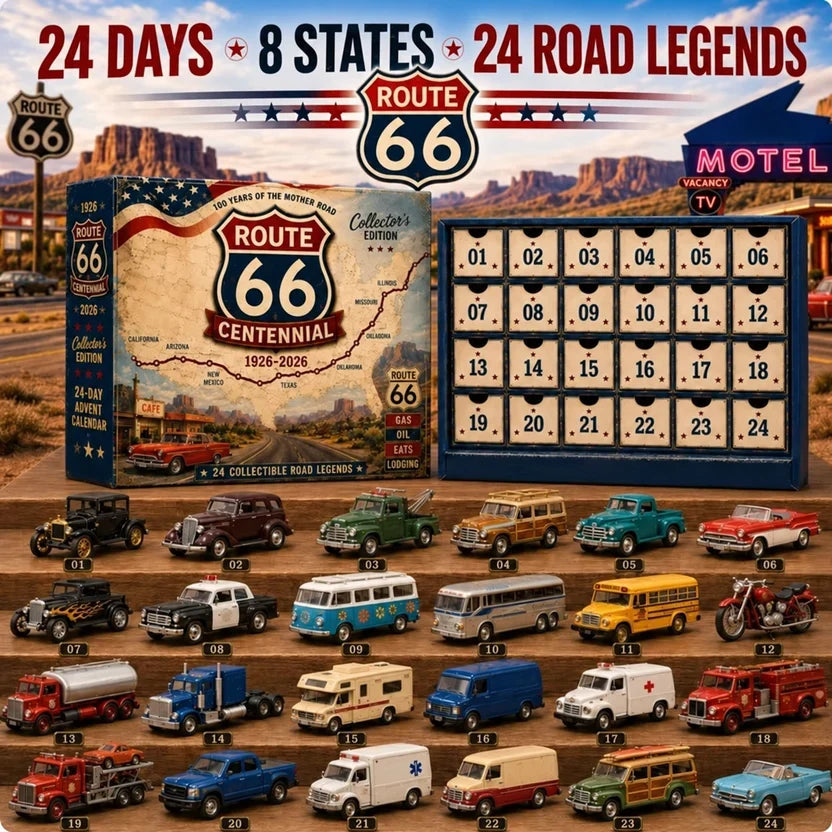 Classic Cars and Motorcycle Advent Calendar with 24 Miniature Vehicles 7